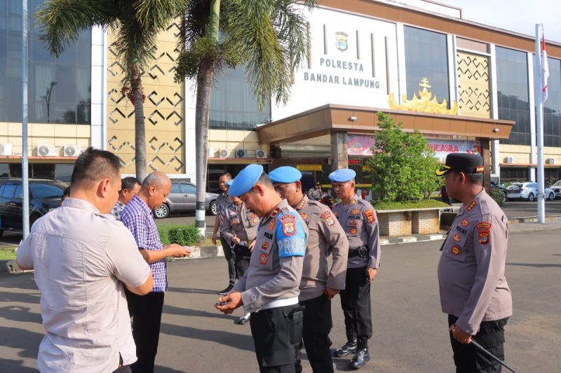 Jelang Hari Bhayangkara ke-79, Propam Polda Lampung Gelar Gaktiblin di Polresta Bandar Lampung