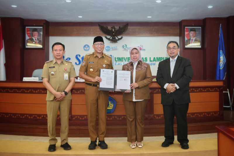 Pemprov Lampung – Unila Tandatangani MoU Dorong Pembangunan Daerah Berbasis Ilmu Pengetahuan, Riset dan Inovasi