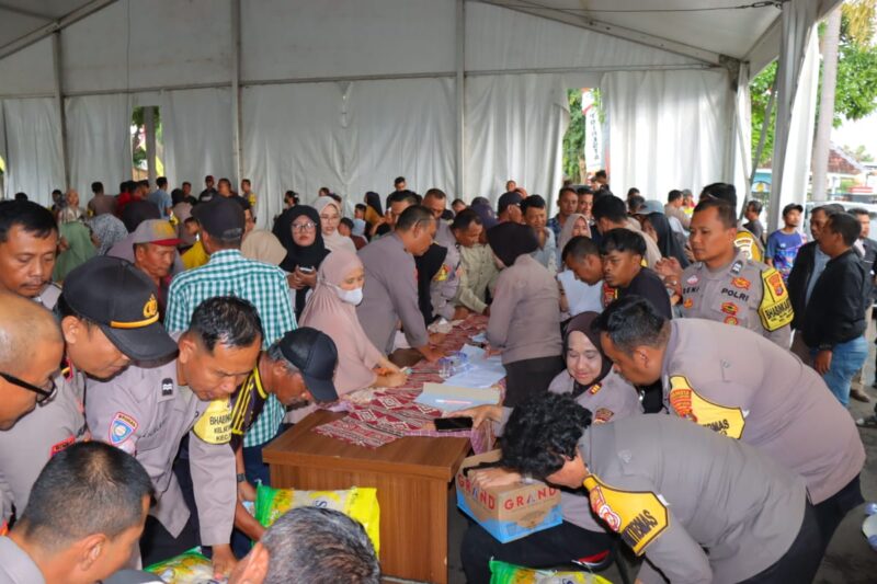 Polresta Bandar Lampung Gelar Gerakan Pangan Murah, 4,1 Ton Beras SPHP Ludes Terjual