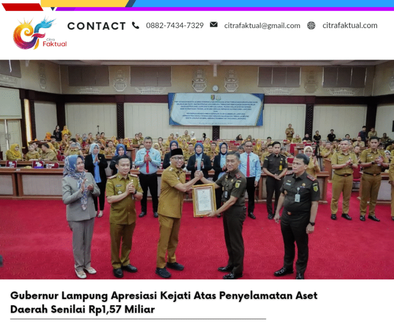Gubernur Lampung Apresiasi Kejati Atas Penyelamatan Aset Daerah Senilai Rp1,57 Miliar