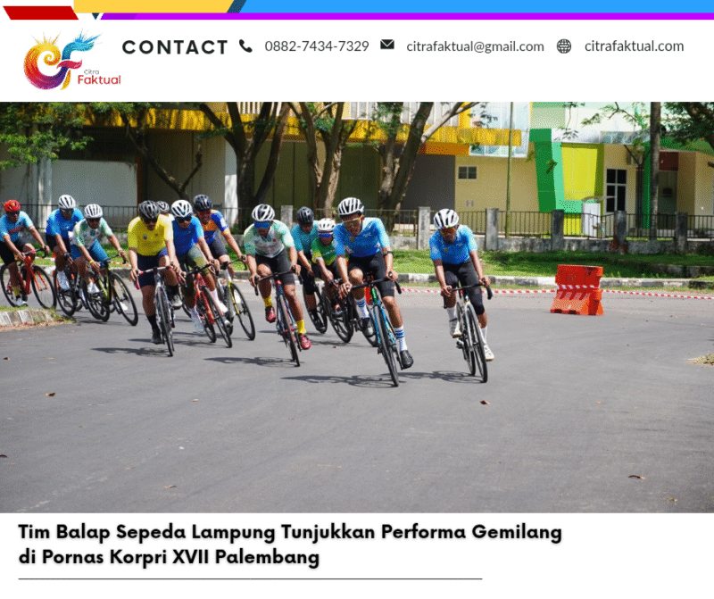 Tim Balap Sepeda Lampung Tunjukkan Performa Gemilang di Pornas Korpri XVII Palembang