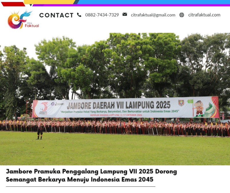 Jambore Pramuka Penggalang Lampung VII 2025 Dorong Semangat Berkarya Menuju Indonesia Emas 2045
