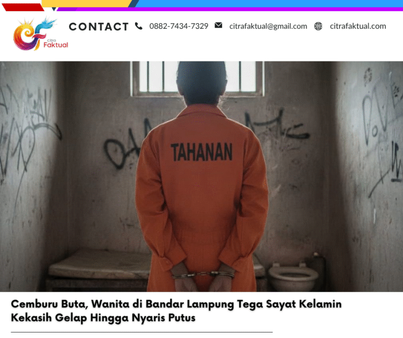 Cemburu Buta, Wanita di Bandar Lampung Tega Sayat Kelamin Kekasih Gelap Hingga Nyaris Putus