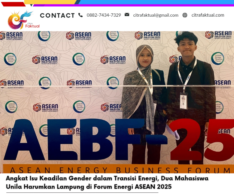 Angkat Isu Keadilan Gender dalam Transisi Energi, Dua Mahasiswa Unila Harumkan Lampung di Forum Energi ASEAN 2025