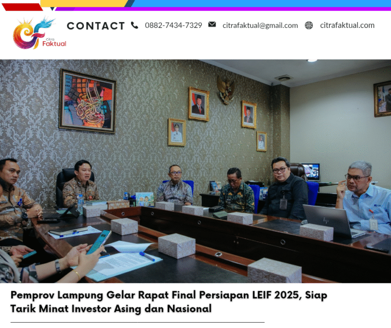 Pemprov Lampung Gelar Rapat Final Persiapan LEIF 2025, Siap Tarik Minat Investor Asing dan Nasional