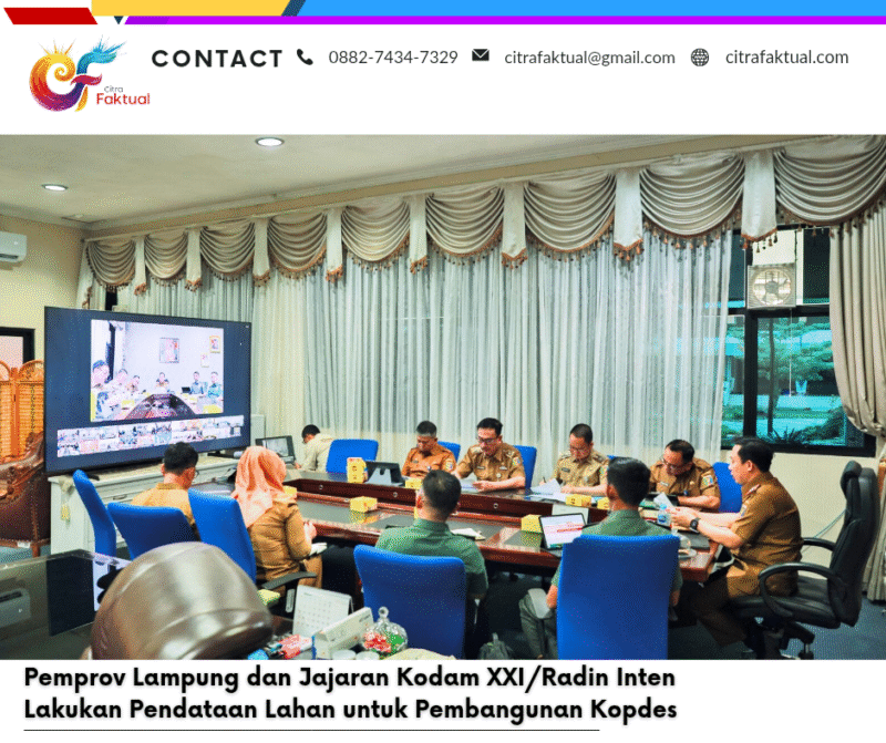 Pemprov Lampung dan Jajaran Kodam XXI/Radin Inten Lakukan Pendataan Lahan untuk Pembangunan Kopdes