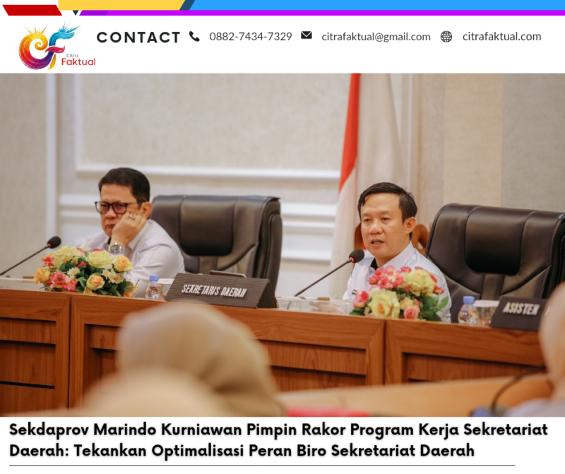 Sekdaprov Marindo Kurniawan Pimpin Rakor Program Kerja Sekretariat Daerah: Tekankan Optimalisasi Peran Biro Sekretariat Daerah