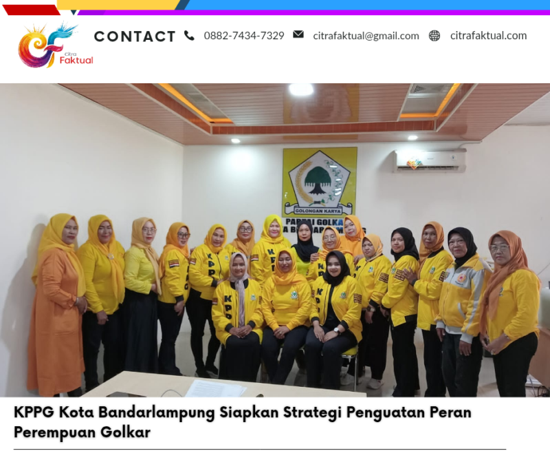 KPPG Kota Bandarlampung Siapkan Strategi Penguatan Peran Perempuan Golkar