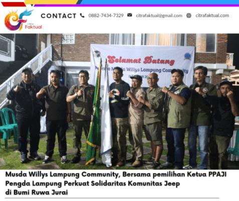 Musda Willys Lampung Community, Bersama pemilihan Ketua PPAJI Pengda Lampung Perkuat Solidaritas Komunitas Jeep di Bumi Ruwa Jurai