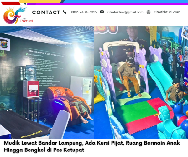 Mudik Lewat Bandar Lampung, Ada Kursi Pijat, Ruang Bermain Anak Hingga Bengkel di Pos Ketupat