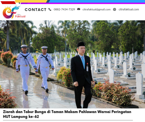 Ziarah dan Tabur Bunga di Taman Makam Pahlawan Warnai Peringatan HUT Lampung ke-62